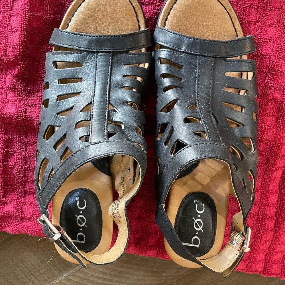 b.o.c. Black Cutout Women's Sandals